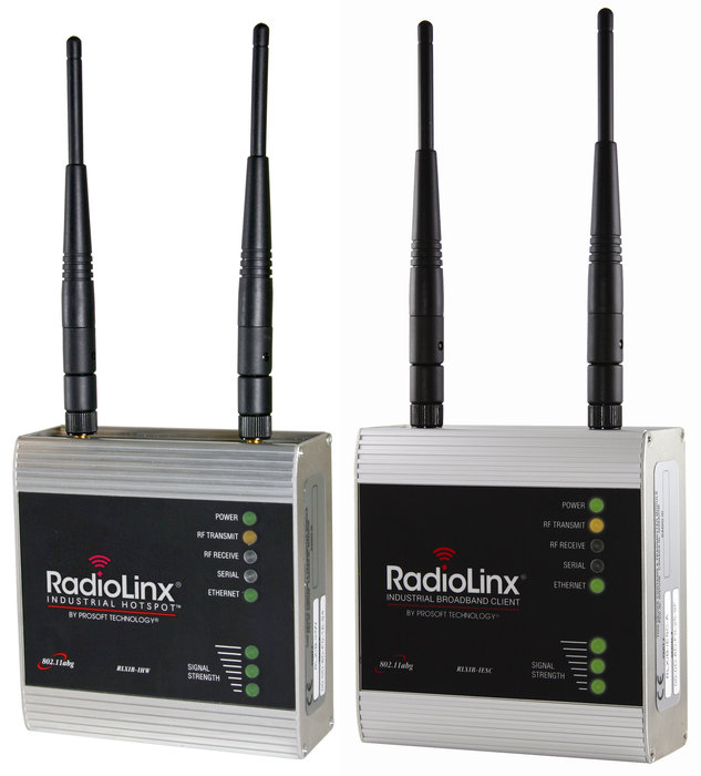 De nye 802.11abg radioene fra ProSoft Technology® forbedrer transport av Ethernet-pakker for å støtte krevende industriprotokoller